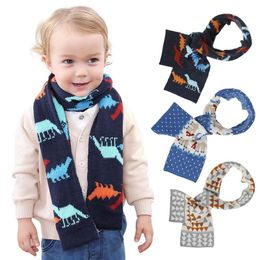 Free DHL UPS INS Kids Baby Scarves Dinosaur Love Heart Designer Baby Boys Girls Winter Outwear Children Wraps Scraf