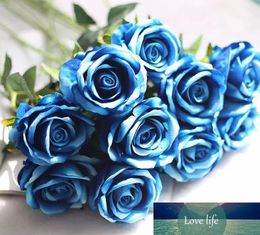 Artificial Flower Bouquet for Wedding French Rose Fake Flower Arrangement Floral Silk Flower for Home Party Table Decor