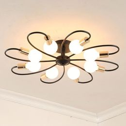 New Modern Simple American Chandelier Lighting for Living Room ceiling lights Heads hanging for household bedroom pendant lamps