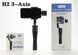 Smartphone Stabiliser H2 3Axis Handheld Gimbal USB Charging Video Record Universal Adjustable Direction with Stand