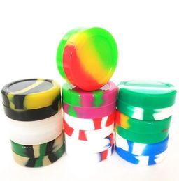 10ml Food Grade Non-stick Dabber Silicone Oil Container Jar Dab Wax Oil Containers Silicone Jars Varity Colours Jars GGA3645-1