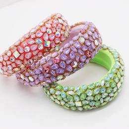 Baroque Full Crystal Headband Hair Bands for Women Colourful Diamond Headbands Hair Hoop Fashion Party Jewellery Accessories DHL Free