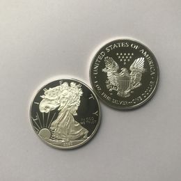 10 pcs non magnetic statue 1oz silver plated 40 mm commemorative american decoration non currency collectible coin Best quality