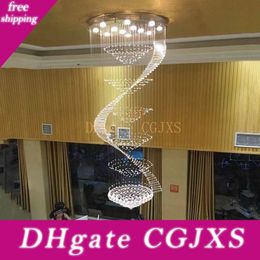 Luxury Modern Round Crystal Chandelier Staircase Lighting Fixture Luxury Modern Round Crystal Chandelier Staircase Lighting Fixture