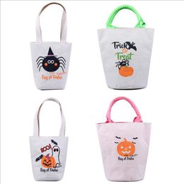 Halloween Tote Bags Pumpkin Christmas Shopping Bags Kids Party Candy Bags Reusable Festival Gifts Bag Size About 35.0*25.0cm 4 Designs BT643
