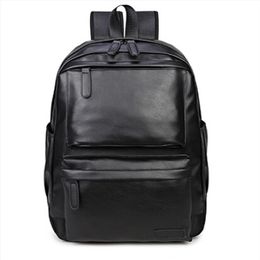 HBP New Men Laptop Backpacks Backpack Large Capacity Stylish Pu Leather Stundet Back Pack Water Repellent Rucksack