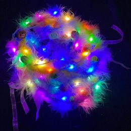 Spread the explosion of feather garland feather night market toy lamp flashing scenic spot luminous garland