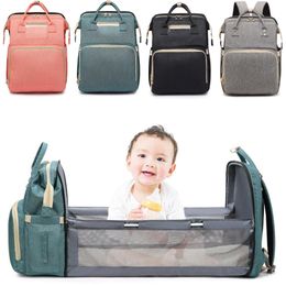 Mummy Diaper Backpacks Baby Crib Bed Mommy Bags Large Capacity Maternity Backpack Outdoor Travel Nappy Handbags Baby Care 8 Designs DW5950