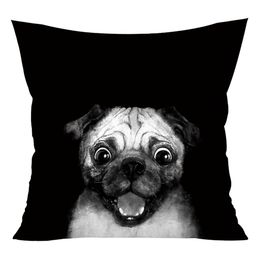 Shop Cute Cat Printed Cushion Cover UK Adorable Puppy Dog Throw Pillow Covers