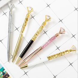 New creative stationery metal big diamond pen fashion metal pen crystal oil ballpoint pen
