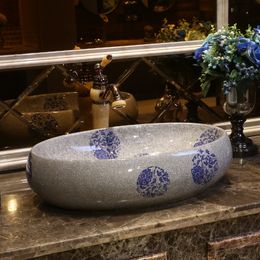 Europe Vintage Style Ceramic Art Basin Sinks Counter Top Wash Basin Bathroom Sinks vanities wash basin handpainted oval