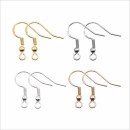 925 Stamp Ear Hooks for Earrings Handmade diy Copper Silver Fill or Gold Plates Cheap Jewellery Materials Wholesale