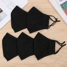Adjustable pm2.5 cloth mask can be inserted Philtre piece man women cotton masks pure cotton black breathable cleanable. face shield free DHL