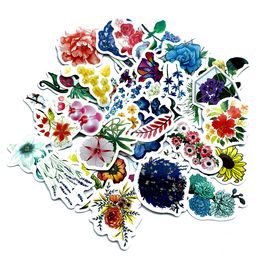 5Sets 210PCS Stickers Japanese and Korean Fresh Girl Cute Flower Stickers Water Cup Computer PVC Stickers