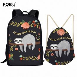 FORUDESIGNS Backpack Women Cute Sloth Print Backpacks Students School Bags For Teenage Girls Mochila Feminina Sac A Dos Handbags Rucks 26xt# FORUDESIGNS Backpack Women Cute Sloth Print Backpacks Students School Bags For Teenage Girls Mochila Feminina Sac A Dos Handbags Rucks 26xt#