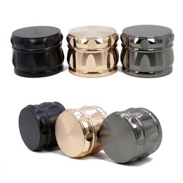 Drum type Zinc alloy four-layer Dia 63mm Tobacco Herbal Grinder Spice Crusher from factory direct DHL shipping Zinc alloy four-layer