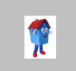 2019 professional made hot Blue House Mascot Costume Fancy Party Dress Halloween Carnival Costumes Adult Size