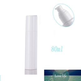 Factory Sale 80ml Pure White Lotion Bottle With White Radian Lids Empty Cosmetic Bottle Refillable Pump Bottle