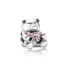 100% 925 Sterling Silver 1:1 Authentic 791124EN24 Charm It's a Girl Pink Bracelet Original Women Jewelry Gifts