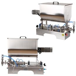 Horizontal Pneumatic Paste Filling Machine With Mixing Function For Chili Sauce Tomato Sauce Packaging Machine