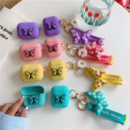 Cute Butterfly Design Soft Silicone Cover Case for Airpods 3&2&1 Airpods Pro