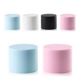 High Quality 5G 15G 20G 30G PP Cosmetic Cream Jars With Lid Empty Lotion Container Black Blue Pink White Packing