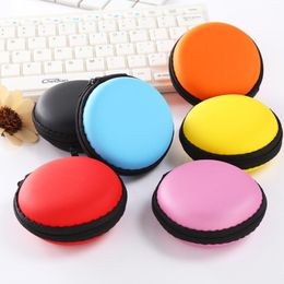 Brand New Colourful Portable Mini Round Portable Coin Wallet Purse Hard Key Earphone Holder Case Bag Versatile sac main LX2943