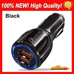 Top Car Dual USB Charger Quick Charge 3 0 Mobile Phone Charging 2 Port USB Fast Car Chargers For iPhone Samsung Huawei Tablet Car-285d