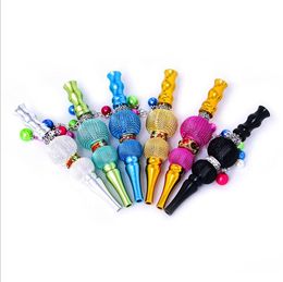 Smoking Pipes Smoke Filter Arab Shisha Aluminium Alloy Hookahs Pendant Inlaid Jewelry Diamond Smoking Pipe Smoking Accessories LSK844