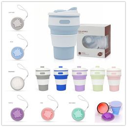 folding silicone cups retractable coffee mug cup outdoor travel cup portable drinking cups anti-scald water bottle retractable