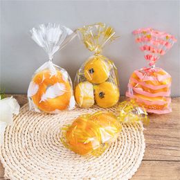 100 Pcs/lot OPP Transparent Flat Mouth Stand-up Bag Snack Baking Packaging Gift Plastic Gift Candy Packaging Bags