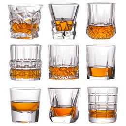 Shot Whiskey Crystal Glass Party Wedding Wine Liquor Glass Coffee Tea Cup for Beer Spirits Funny Glasses European Creative Gifts LJ200821