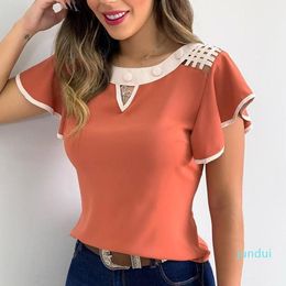 Blusas elegantes manga corta