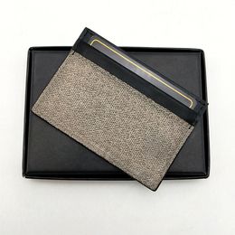 Hight Quality Men Women Coated Canvas Credit Card Holders Mens Mini Bank Card Holder Small Slim Soft Wallet Wtih Box