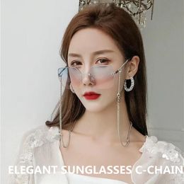 Hotsale&Luxury Detachable Fashion designed Sunglasses C-Chain Quality Medium thickness Gold/Silver Color Metal Chain anti-slip holder