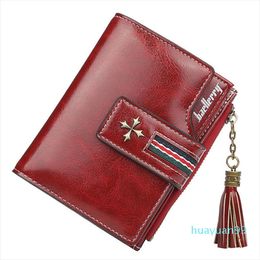 New-Short Brand Yellow Wallet Women Leather Trifold Small Coin Purse Female Card Holder