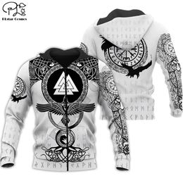 PLstar Cosmos Viking Warrior Tattoo New Fashion Tracksuit casual Colourful 3D Print Zipper/Hoodie/Sweatshirt/Jacket/Men Women s-9 CX200818