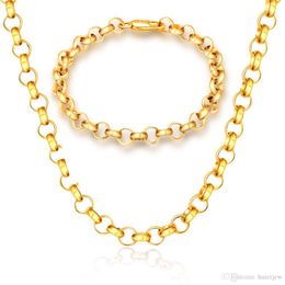 Cuban Link Chain Necklace 18K Stainless Steel Necklaces Fashion Men Jewelry Punk Classic Figaro Gold Chain Necklace