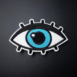 EYE (Size:5.0x8.2cm) DIY Iron On Patches Sewing On Embroidered Applique Sewing Clothes Cartoon Garment Apparel Accessories Patch