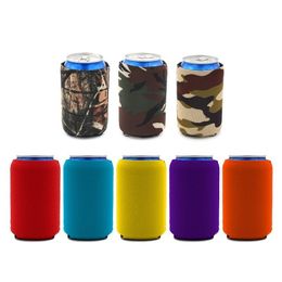 Pure Colour and camouflage diving material cup cover soda can foam cotton foam bottom Cup cover insulation and waterproof T3I5980