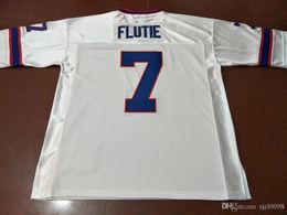 Custom Men Youth women Vintage CUSTOM Flutie Front and back mesh Football Jersey size s-5XL or custom any name or number jersey