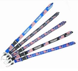 2020 American Election Trump Lanyards Keychain USA Flag Make America Great Again Key Ring Straps for mobile phone