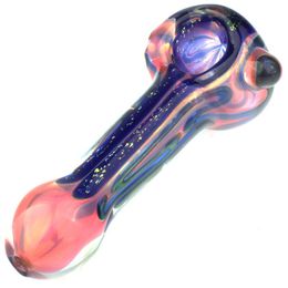 Cool Colorful Pyrex Thick Glass Oil Rigs Herb Tobacco Bong Smoking Filter Tube Handpipe Handmade Portable Innovative Design DHL Free
