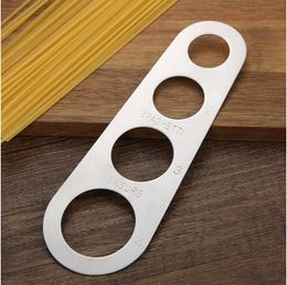 4 Holes Stainless Steel Rulers Spaghetti Measure Ruler Home Kitchen Noodle Metallic Colour Accessories Tool Hot Sale 1 8cy G2