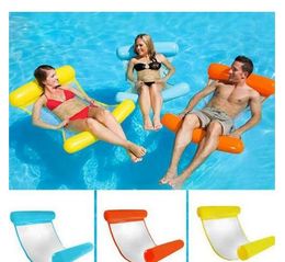 Floating Bed Pool Inflatable Floating Water Hammock Lounge Bed Chair Summer Inflatable Pool Float Floating Bed