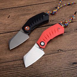 2 Handle colors Small Folding Knife 440C Satin Tanto Blade G10 Handle EDC Pocket Folding Knives EDC Gear