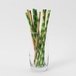 Biodegradable Bamboo Paper Straw Bamboo Straws Eco-Friendly 25Pcs a Lot Party Use Bamboo Straws Disaposable Straw on Promotion LX3308