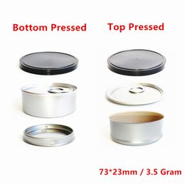 3.5G Customize Tin Cans SmellProof anti leakage packaging Tinplate Case Machine Sealed Hand pressed Tin Can Box with Lid