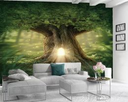Modern Mural 3d Wallpaper Custom 3d Landscape Wallpaper Dreamy Magical Tree Romantic Landscape 3d Mural Wallpaper