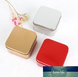 Square Tea Candy Storage Box Wedding Favor Tin Box Sundries Earphone Cable Organizer Container Receive Box Gift Case SN33441